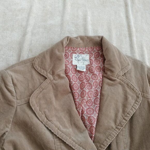 Har Moneh Corduroy Tan Peacoat Blazer Jacket Size Large - Picture 4 of 7